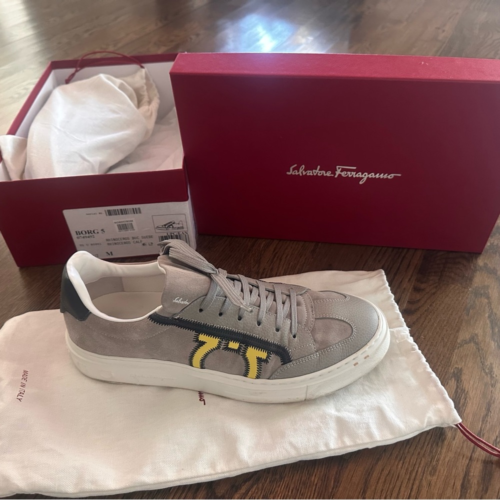 Salvatore Ferragamo Men’s Sneakers Size 9.5 EUC